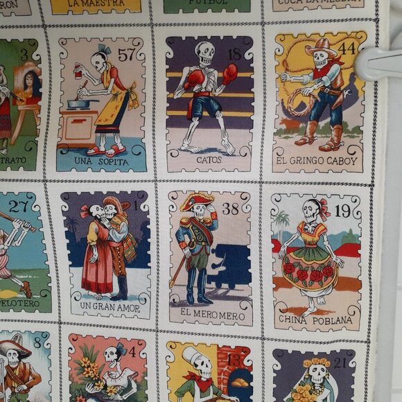 Alexander Henry "cartas marcadas" Cotton Fabric White Multi-Color 1 7/8 yards - Picture 6 of 11